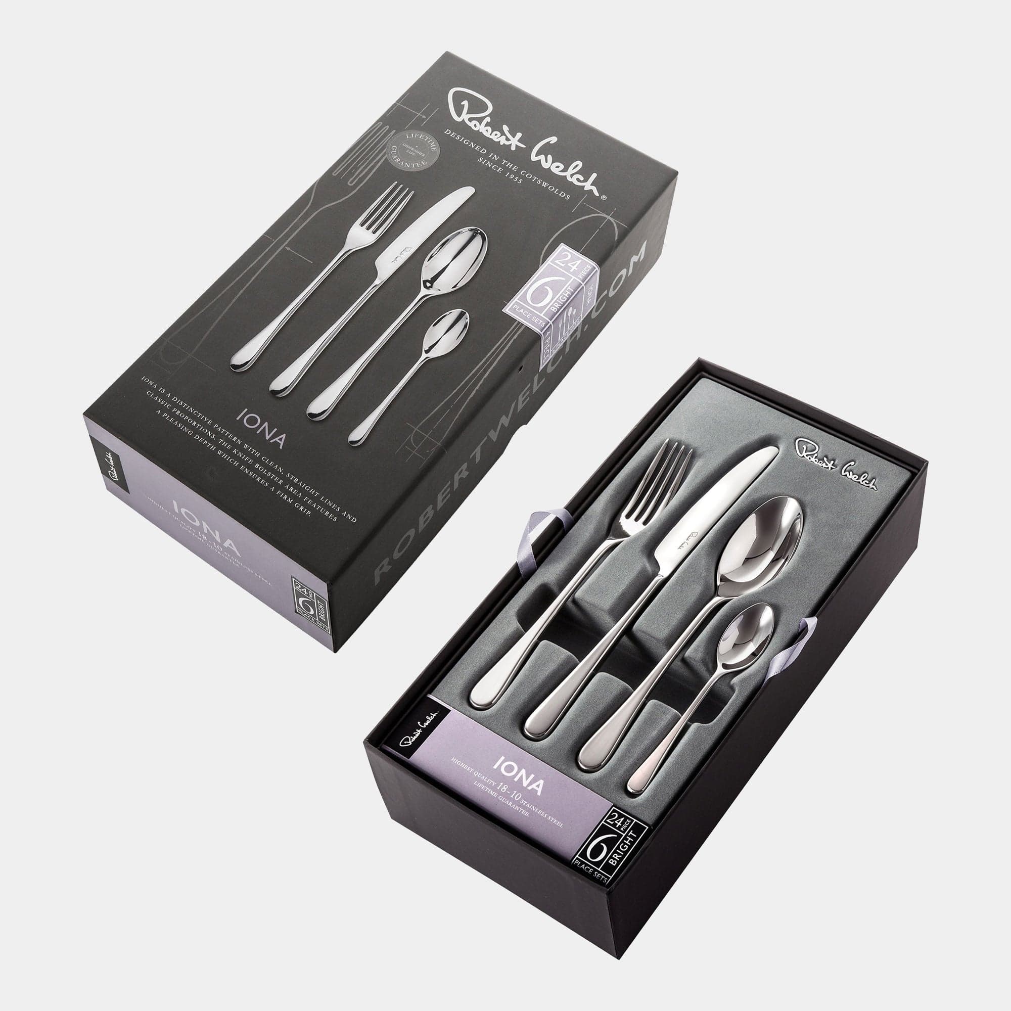 Robert Welch Iona - 24 Piece Stainless Steel Cutlery Set