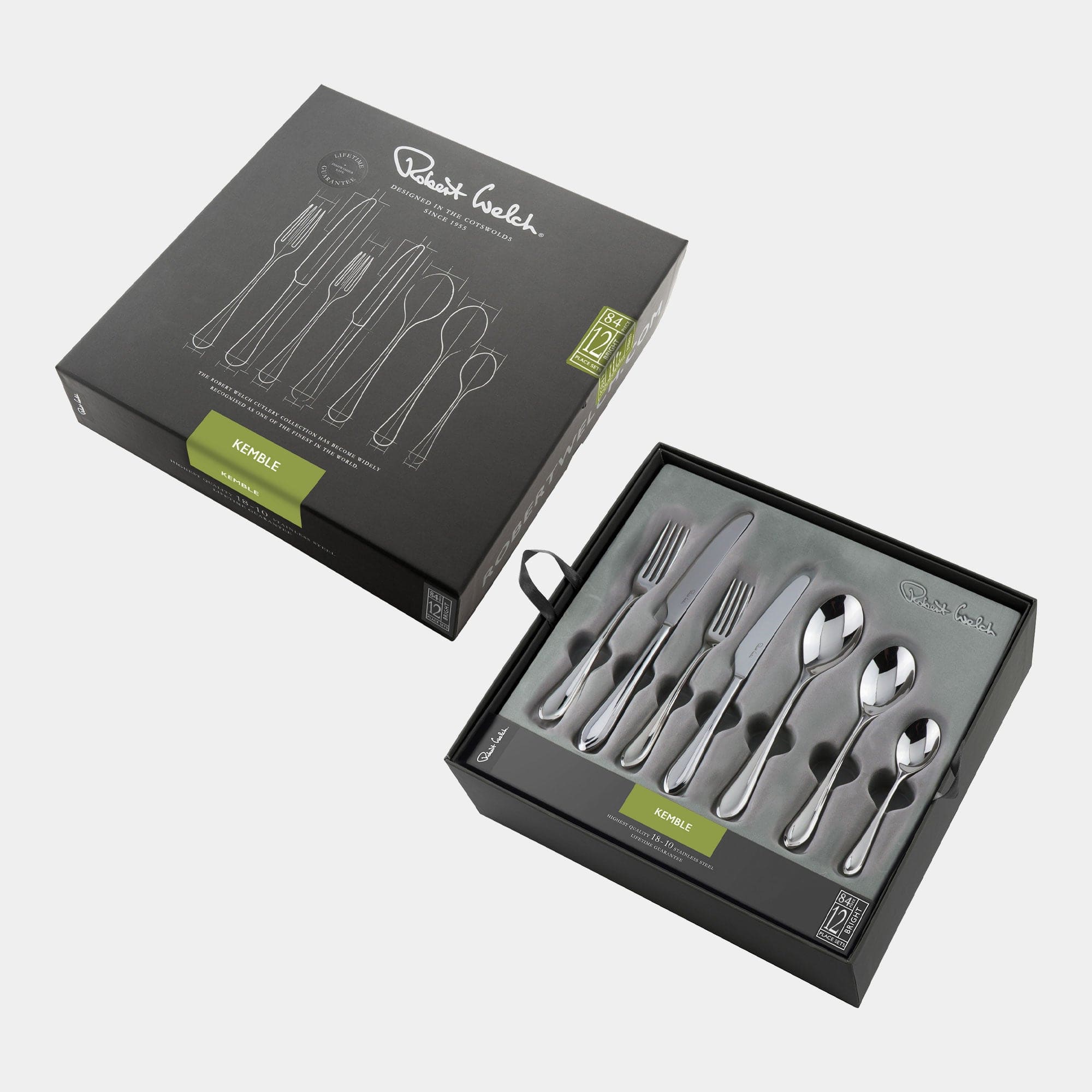 Robert Welch Kemble Texture Bright 42 Piece Set (BA)