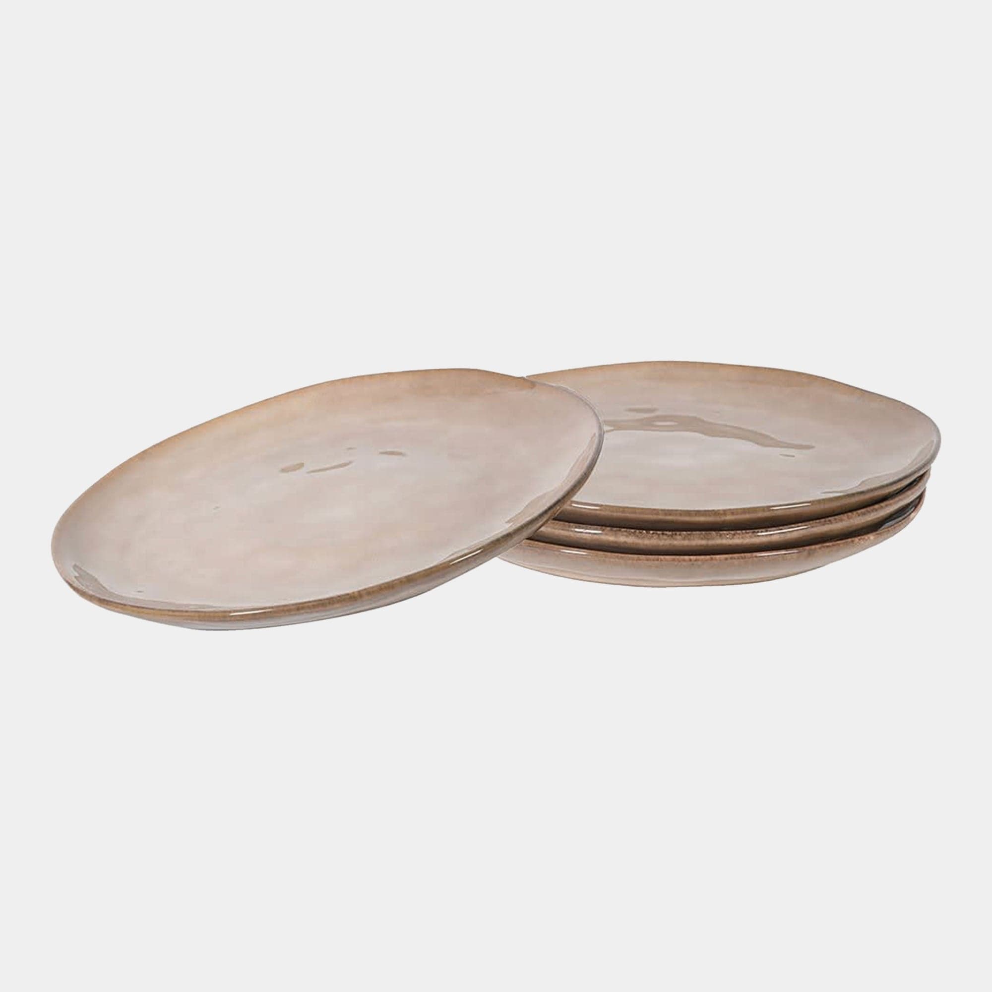 Topaz Organic - Dinner Plates Set, Taupe