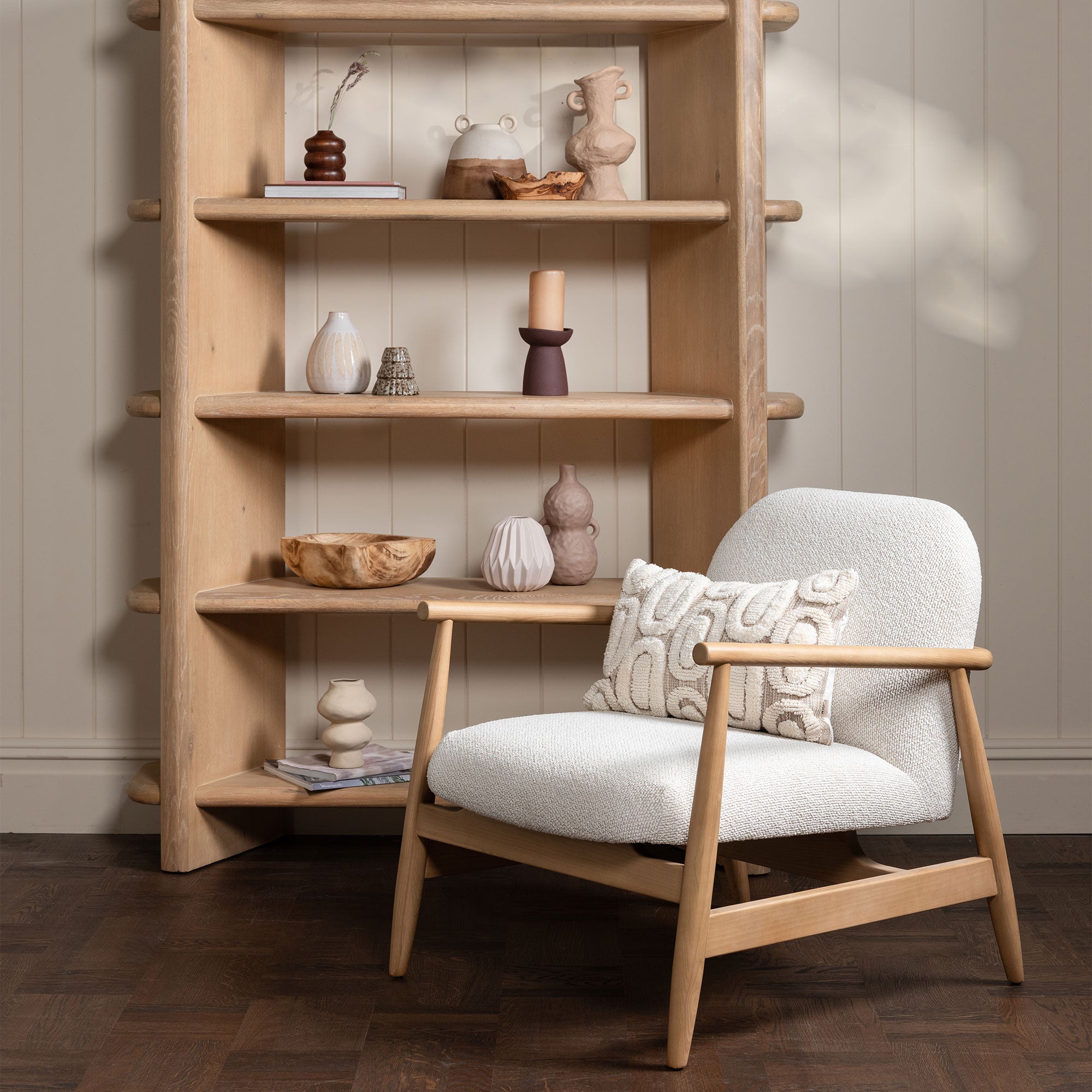 Keats - Accent Chair In Fabric White