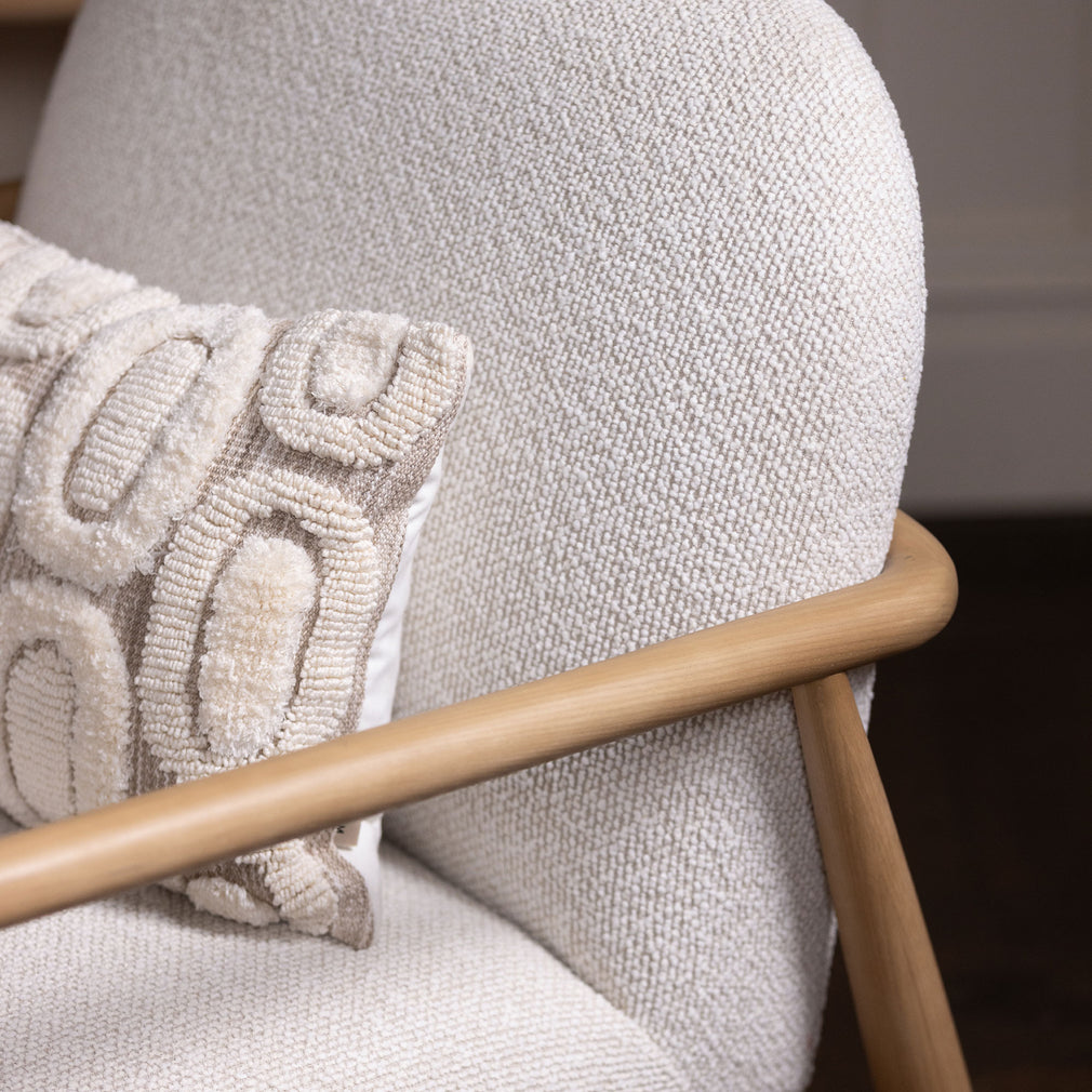 Keats - Accent Chair In Fabric White