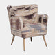 Evie - Accent Chair In Fabric Multi Brown and Rust