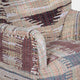 Evie - Accent Chair In Fabric Multi Brown and Rust