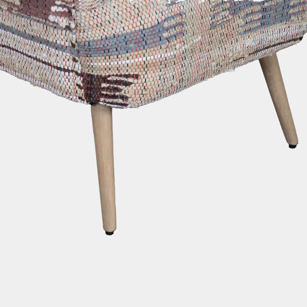 Evie - Accent Chair In Fabric Multi Brown and Rust