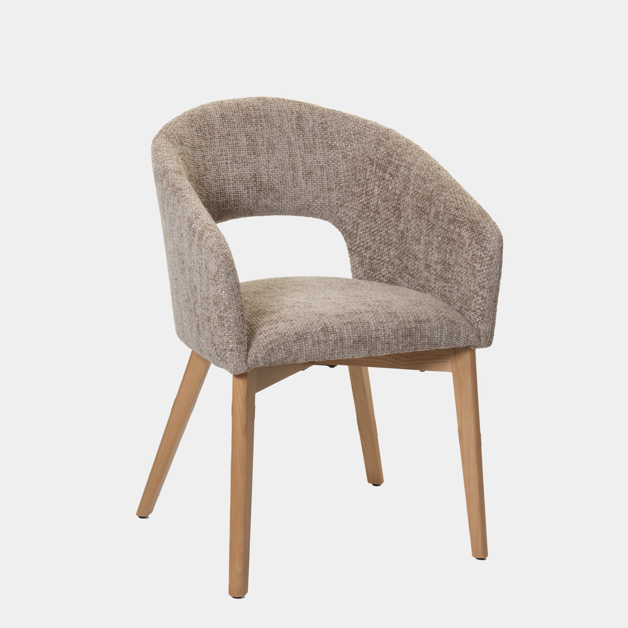 Torino - Dining Chair In Light Brown Fabric