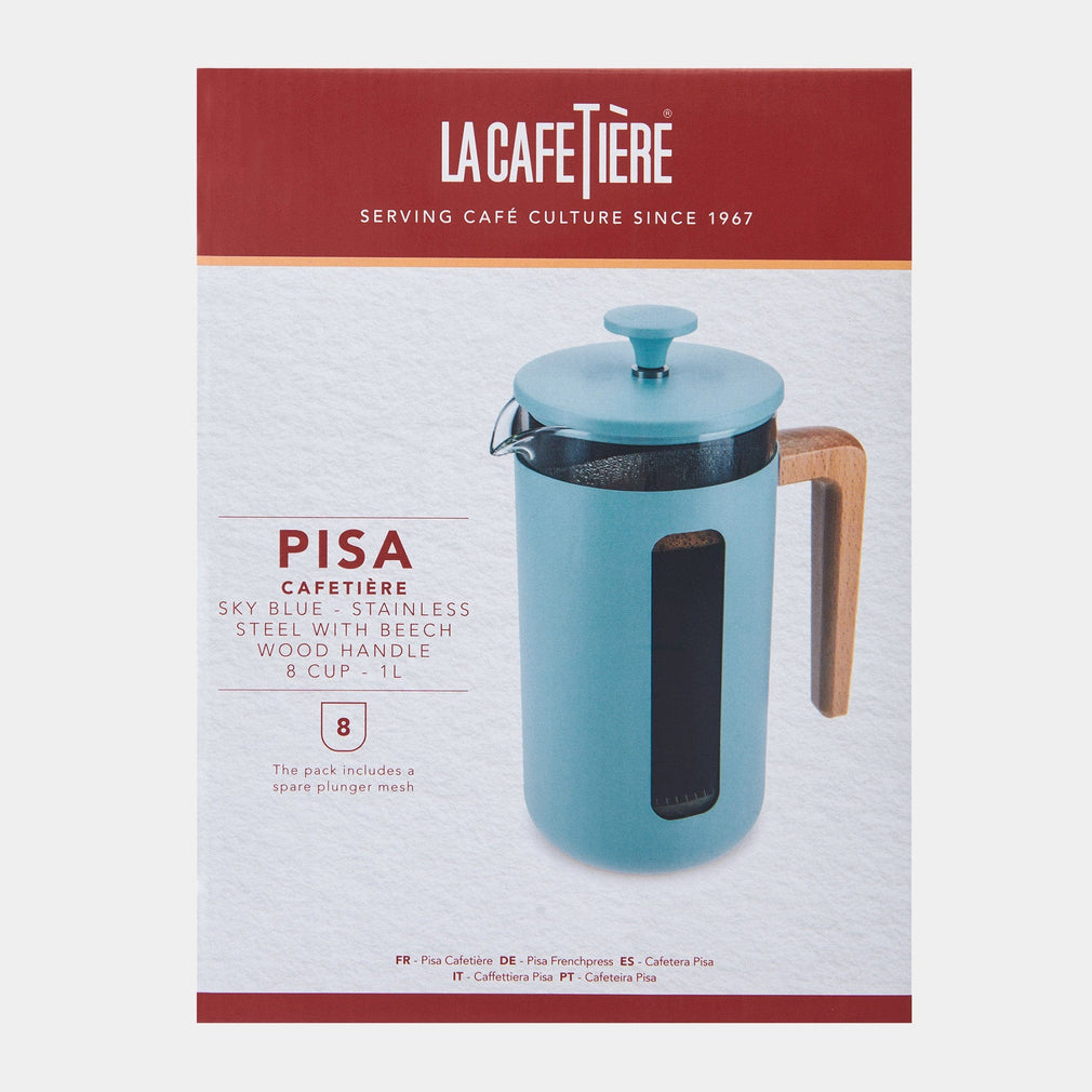 La Cafetière - Pisa Cafetiere, Sky Blue 8 Cup