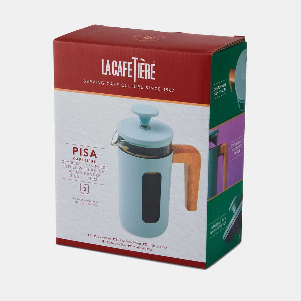 La Cafetière - Pisa Cafetiere, Sky Blue 3 Cup