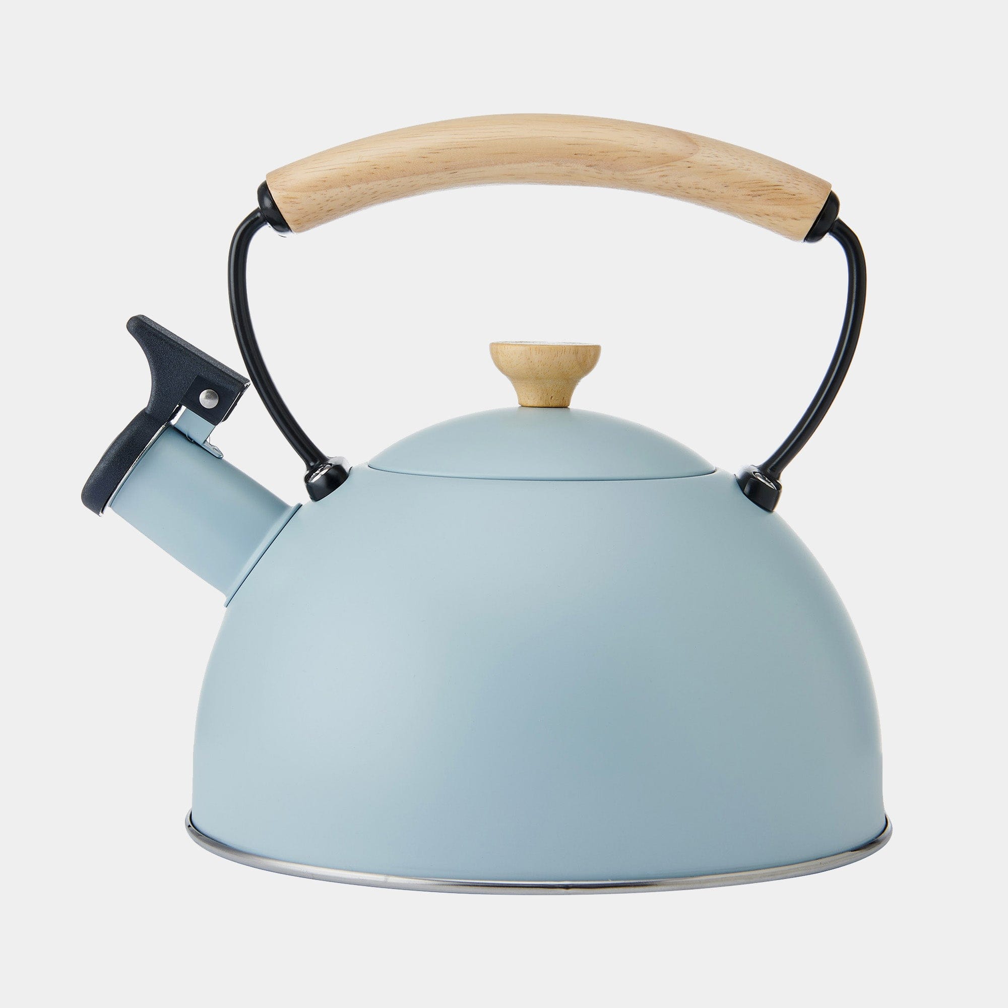 La Cafetière - Whistling Kettle Wood Handle Sky Blue 1.6L