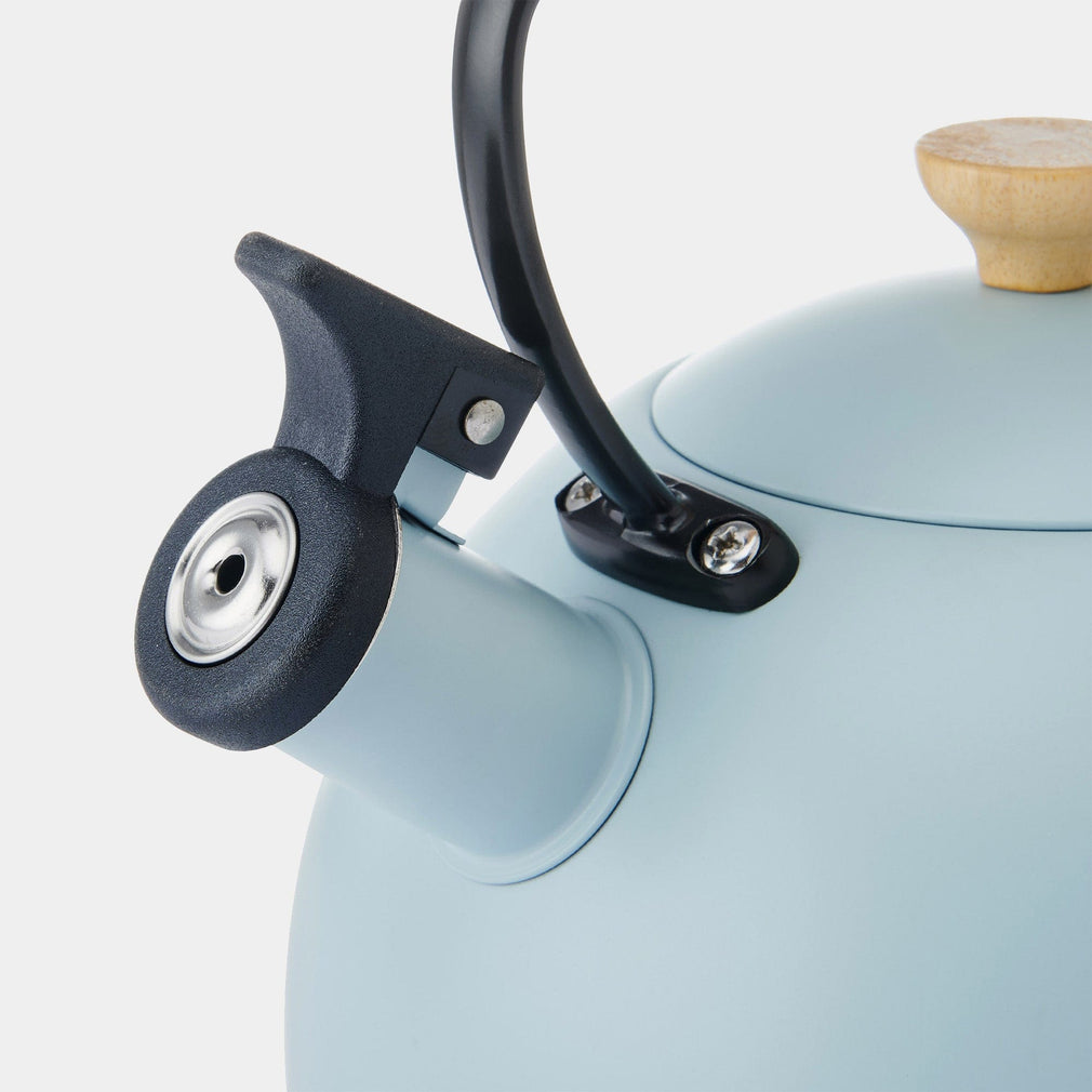 La Cafetière - Whistling Kettle Wood Handle Sky Blue 1.6L