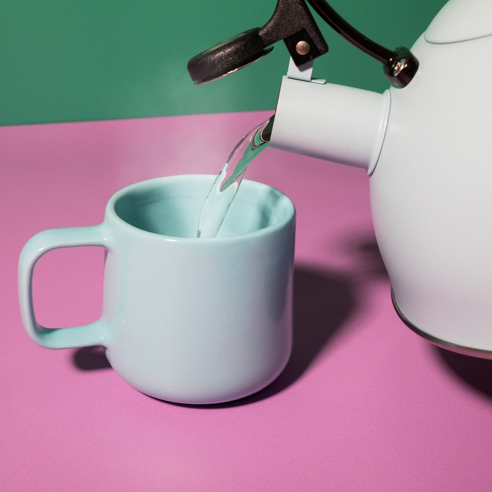 La Cafetière - Whistling Kettle Wood Handle Sky Blue 1.6L