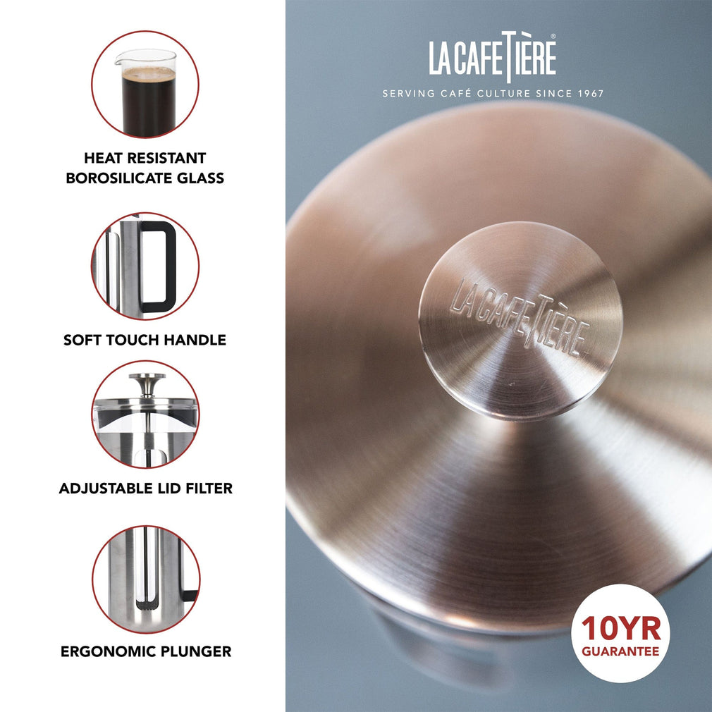 La Cafetière - Pisa Cafetiere, 8-Cup, Stainless Steel