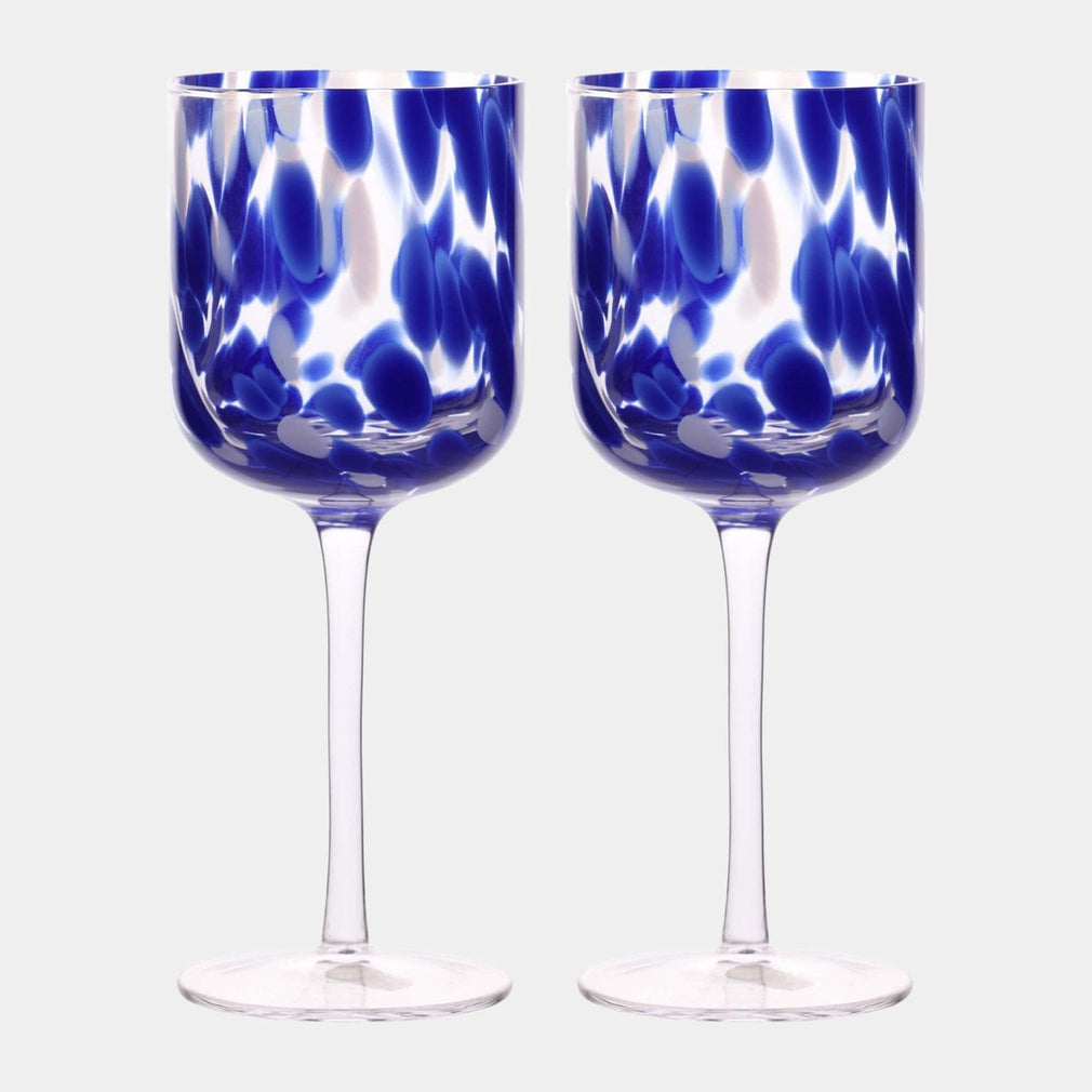 Hestia - Blue Tortoise Shell Wine Glass, Set of 2