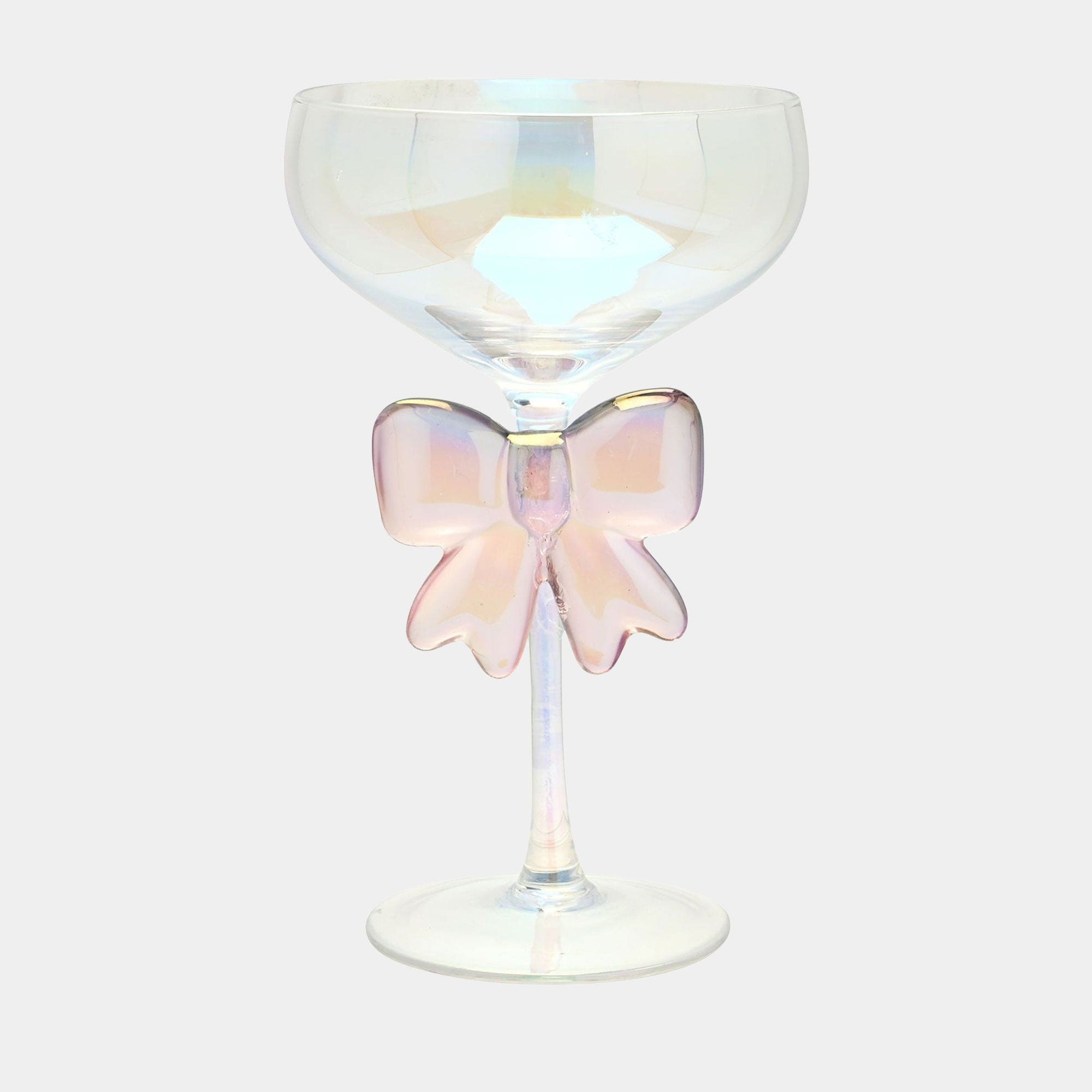 Hestia - Iridescent Bow Martini Glass