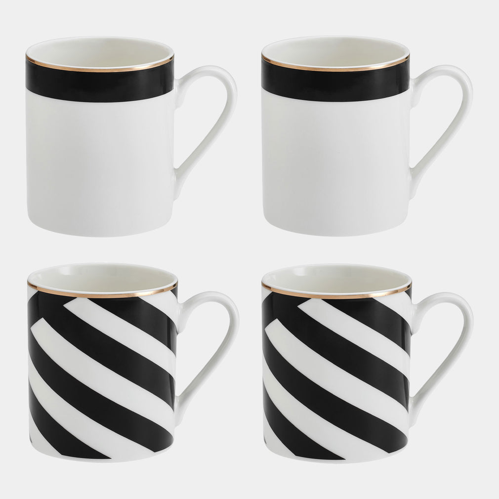 Mikasa Luxe Deco - Mugs, Set of 4