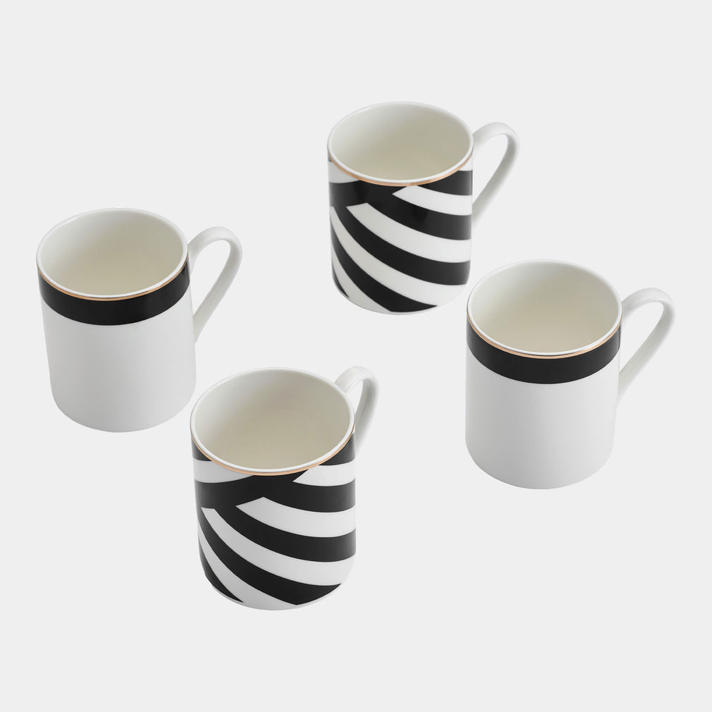 Mikasa Luxe Deco - Mugs, Set of 4