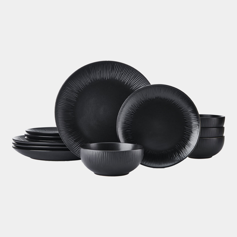 Mikasa Jardin - Midnight 12 Piece Dinner Set