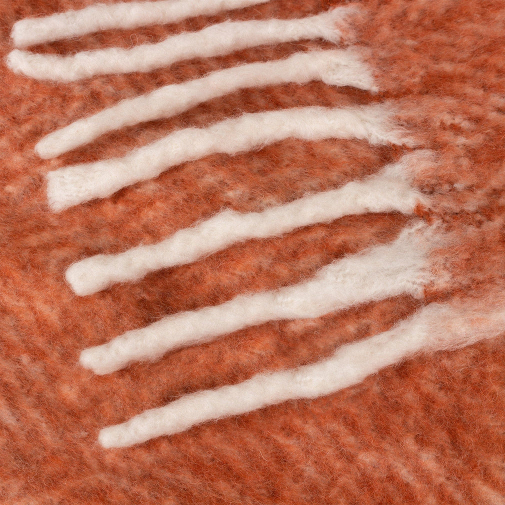 Rawton - Ombre Throw Brick/Flint 130x180cm