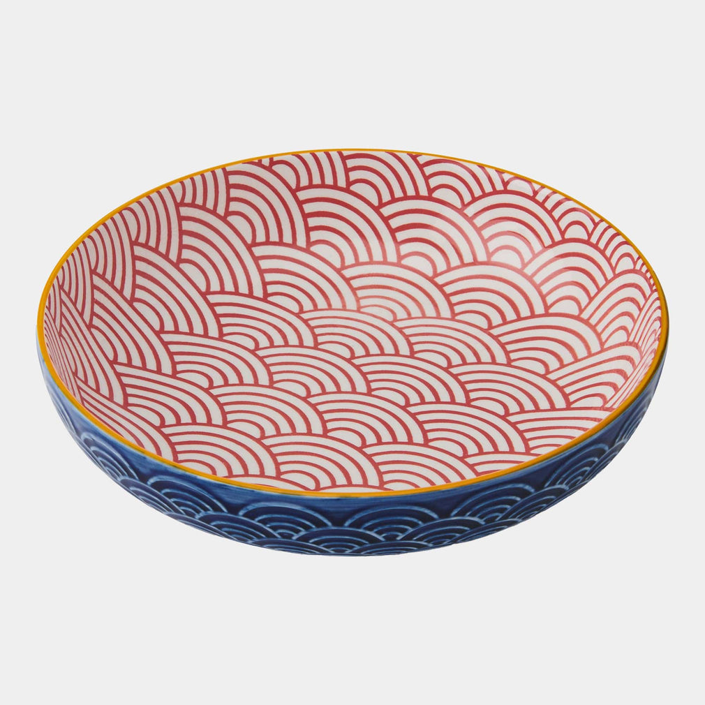 Mikasa - Blue & Red Pasta Bowl