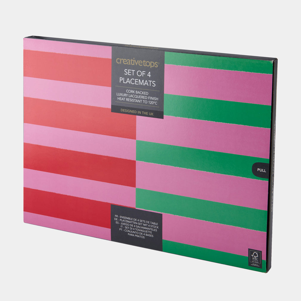 Creative Tops - Stripe Print Placemats Set of 4