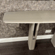 Avis 160cm Console Table With CV15 Oak Top & Feet/LM16 Lacquer Under Top/Gold Stainless Detail
