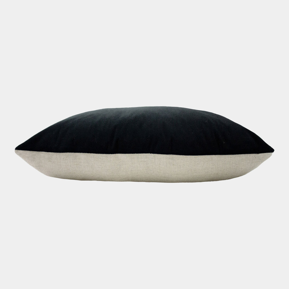 Contra - Black Bolster Cushion 40x60cm
