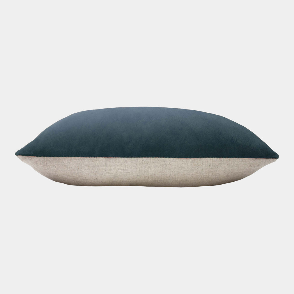 Contra - Slate Blue Bolster Cushion 40x60cm