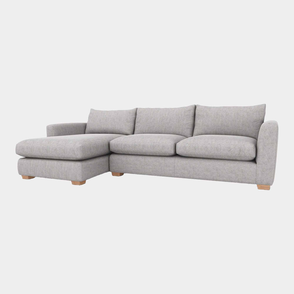 Large LHF Chaise Sofa With  Fibre Interiors In Fabric Grade B
