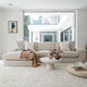 Sarasota - LHF Large Chaise Sofa With Wood Panels In Fabric
