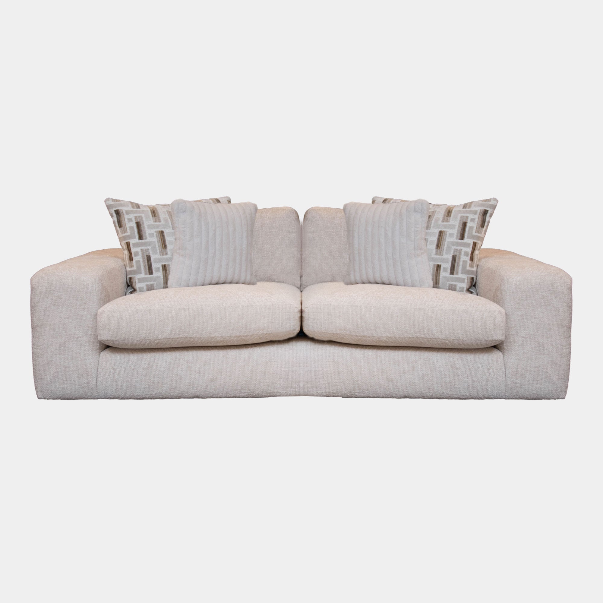 Sarasota - Extra Large Split Sofa With Wood Panels In Fabric