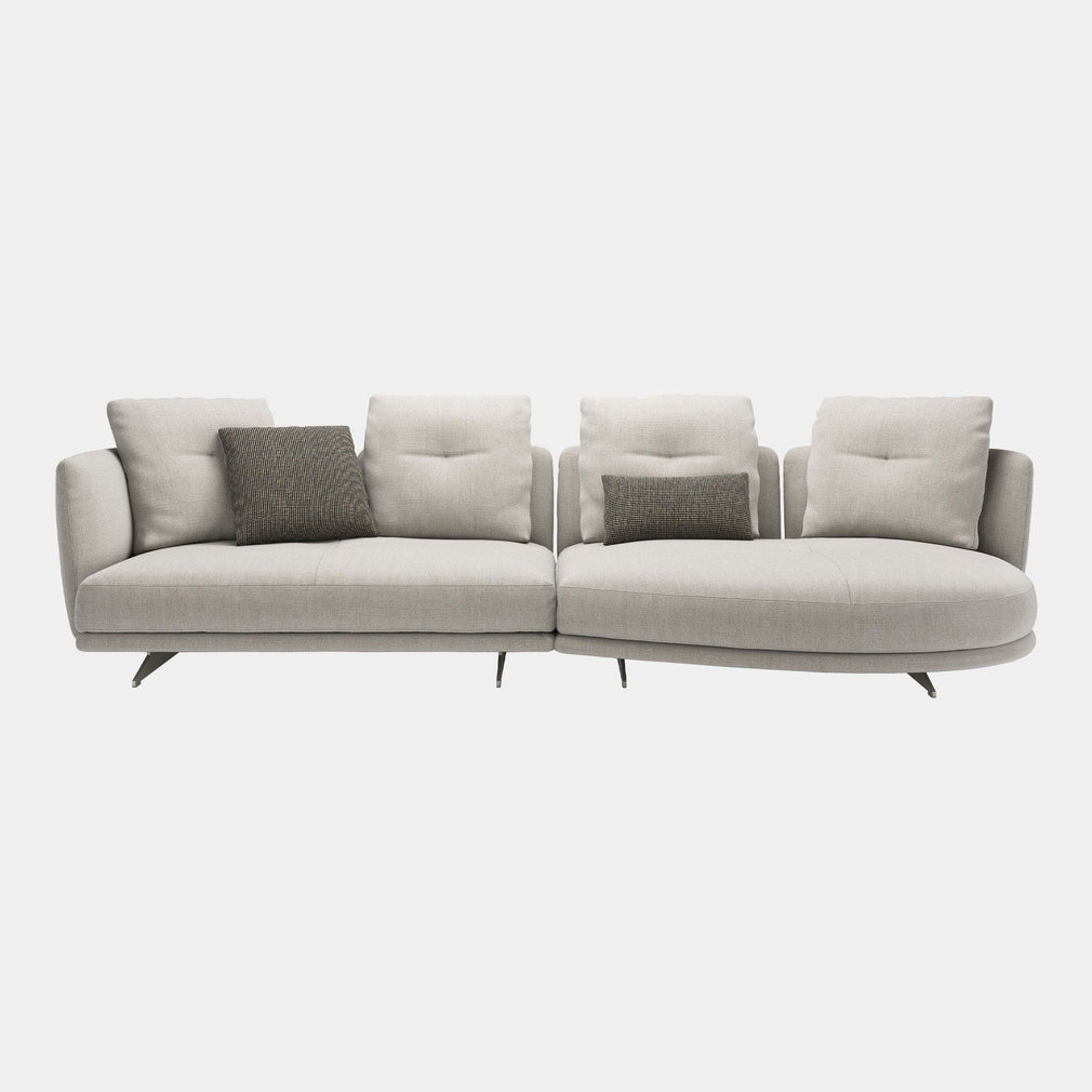Cattelan Italia Douglas - LHF With Open Curved End Sofa In Fabric