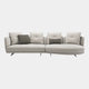 Cattelan Italia Douglas - LHF With Open Curved End Sofa In Fabric