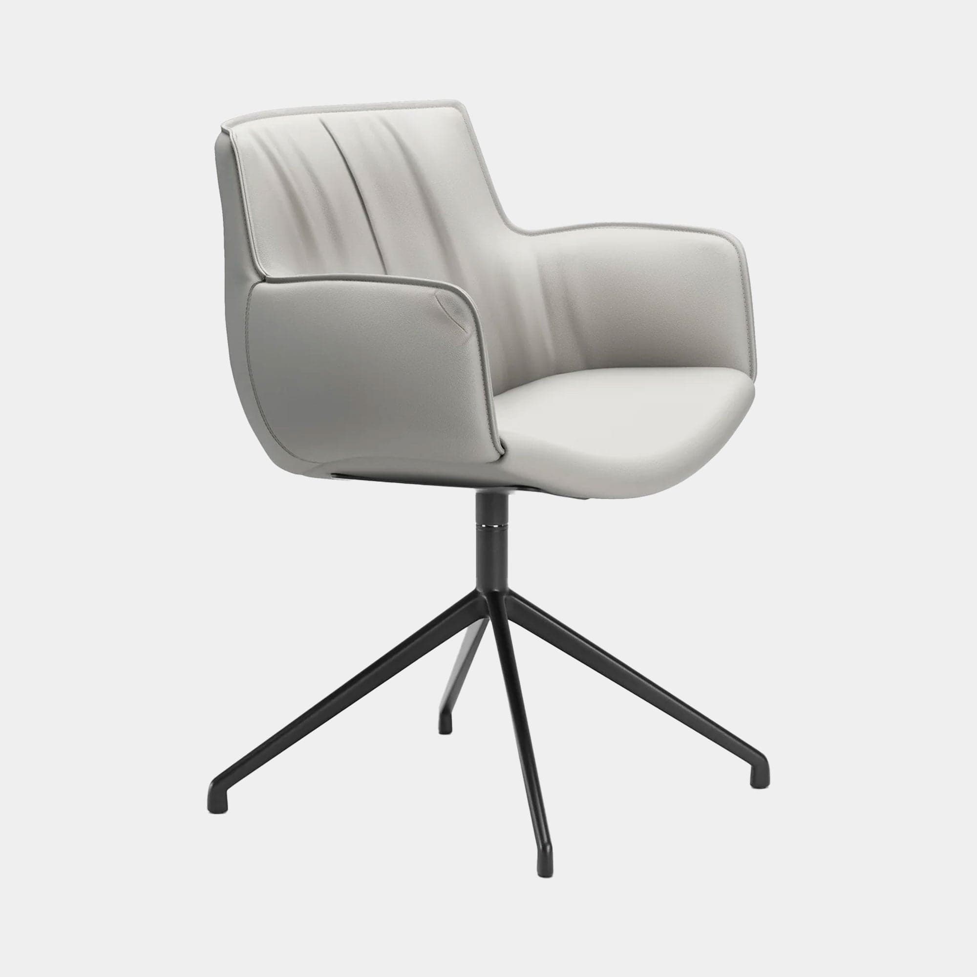 Cattelan Italia -  Rhonda Lounge Accent Swivel Chair In Soft Leather