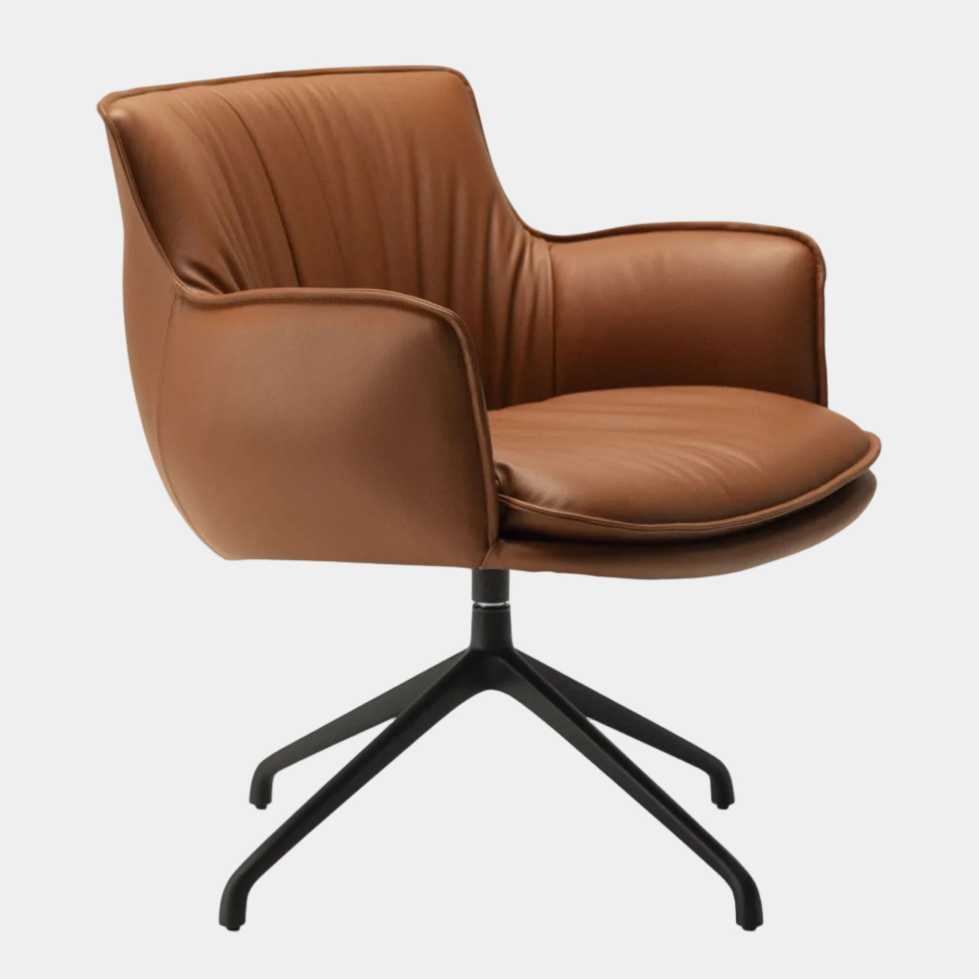 Cattelan Italia Rhonda - Lounge Accent Swivel Chair, Soft Leather