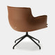 Accent Swivel Chair In Soft Leather