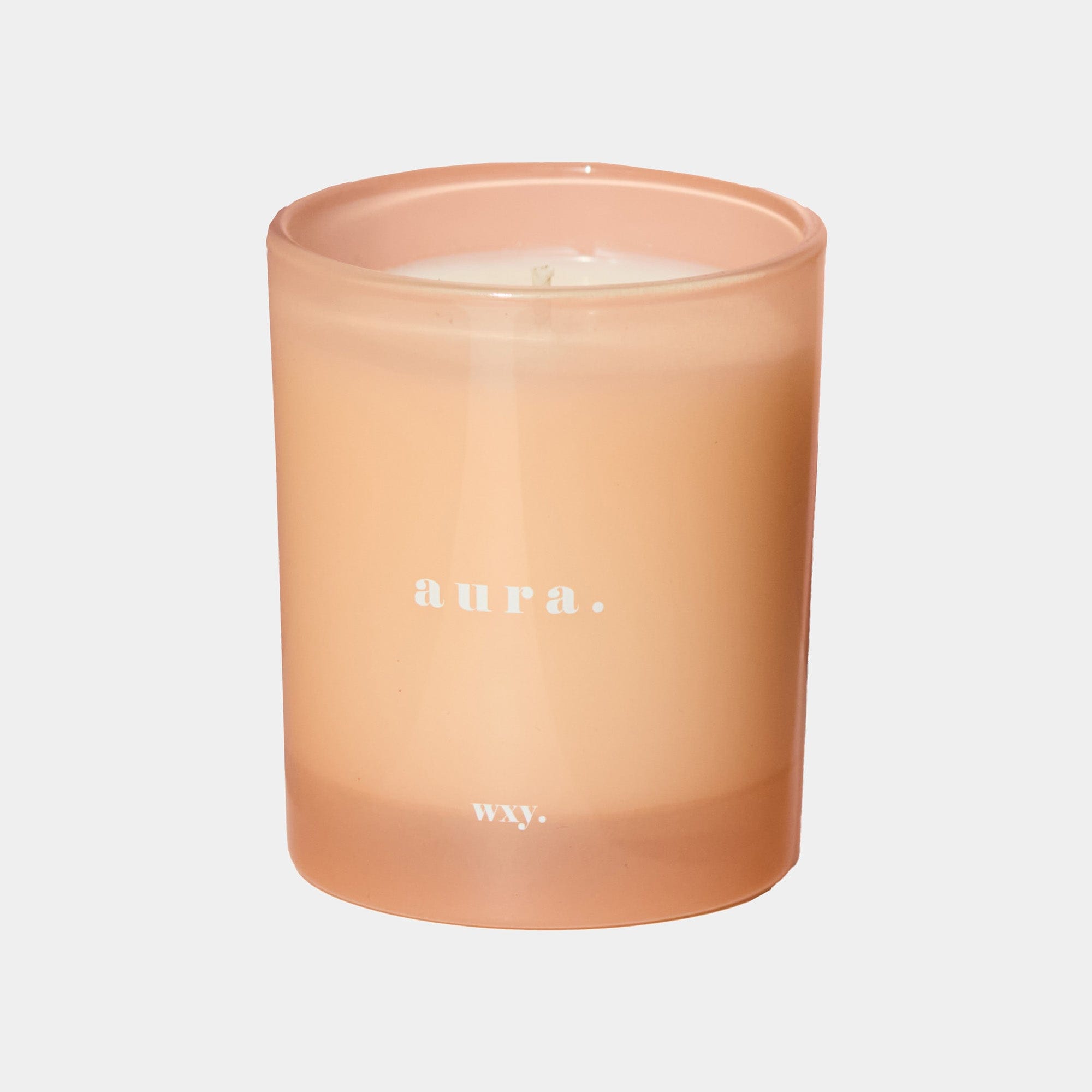 Wxy Aura - White Woods & Amber Candle