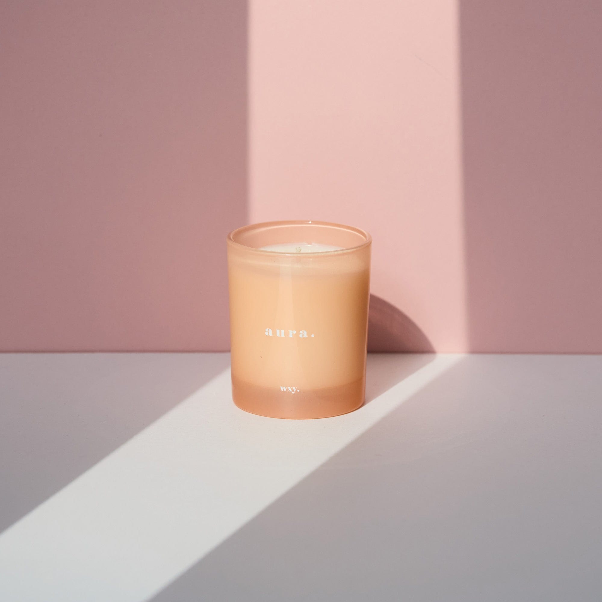 Wxy Aura - White Woods & Amber Candle
