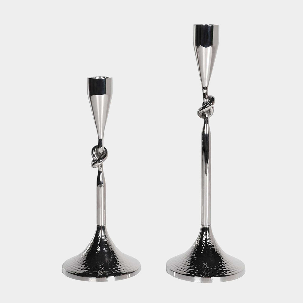 Henares - Chrome Candlesticks, Set of 2