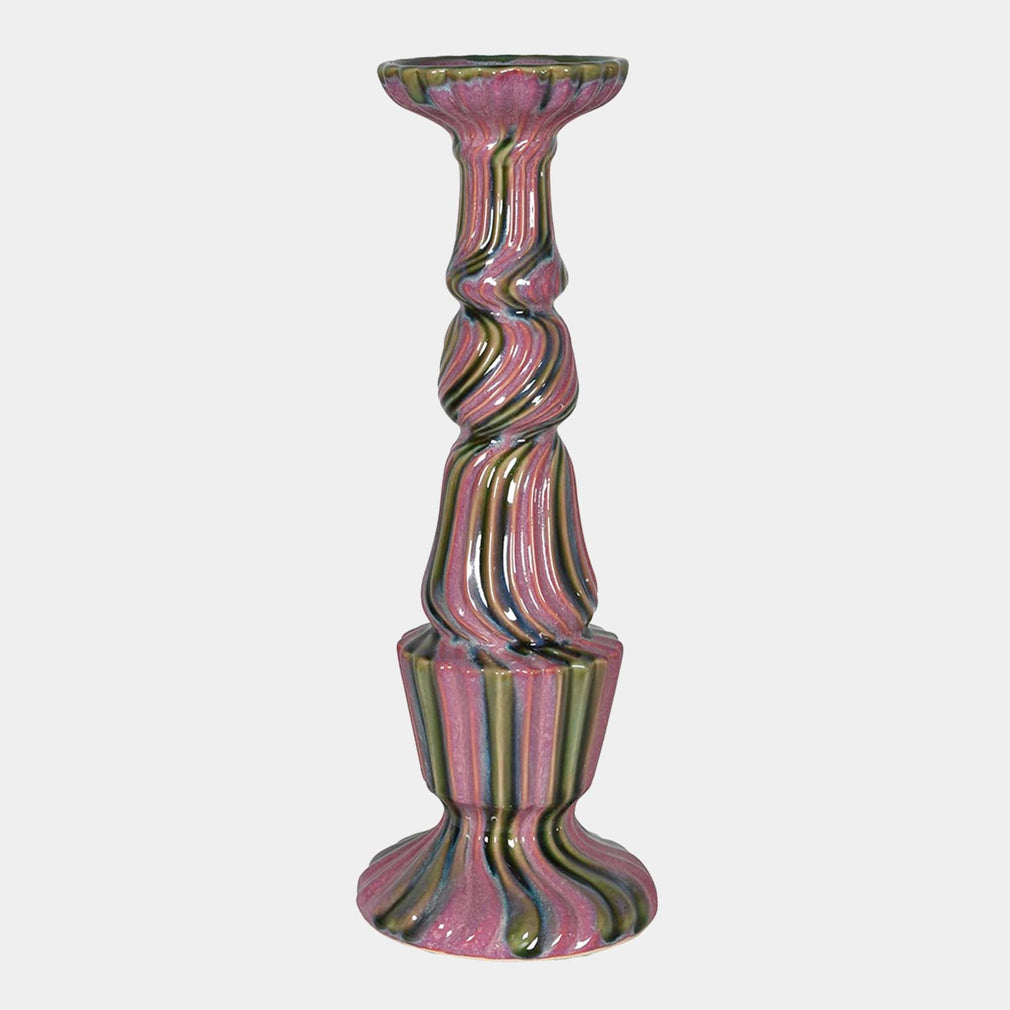 Yosemite - Candle Holder, Pink and Green