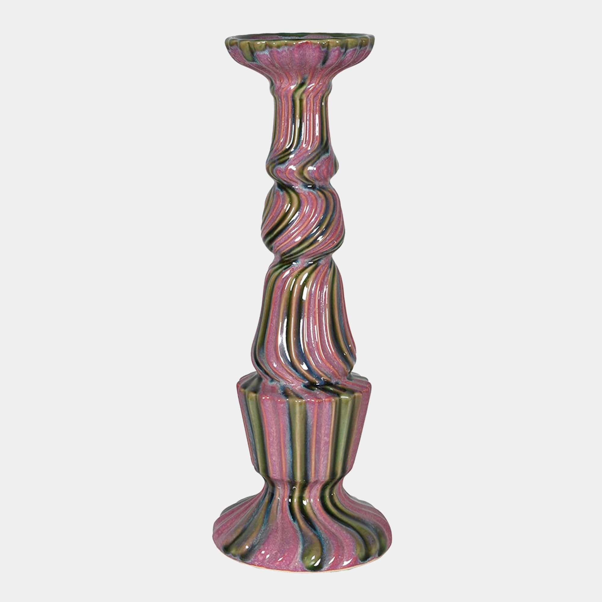 Yosemite - Candle Holder, Pink and Green
