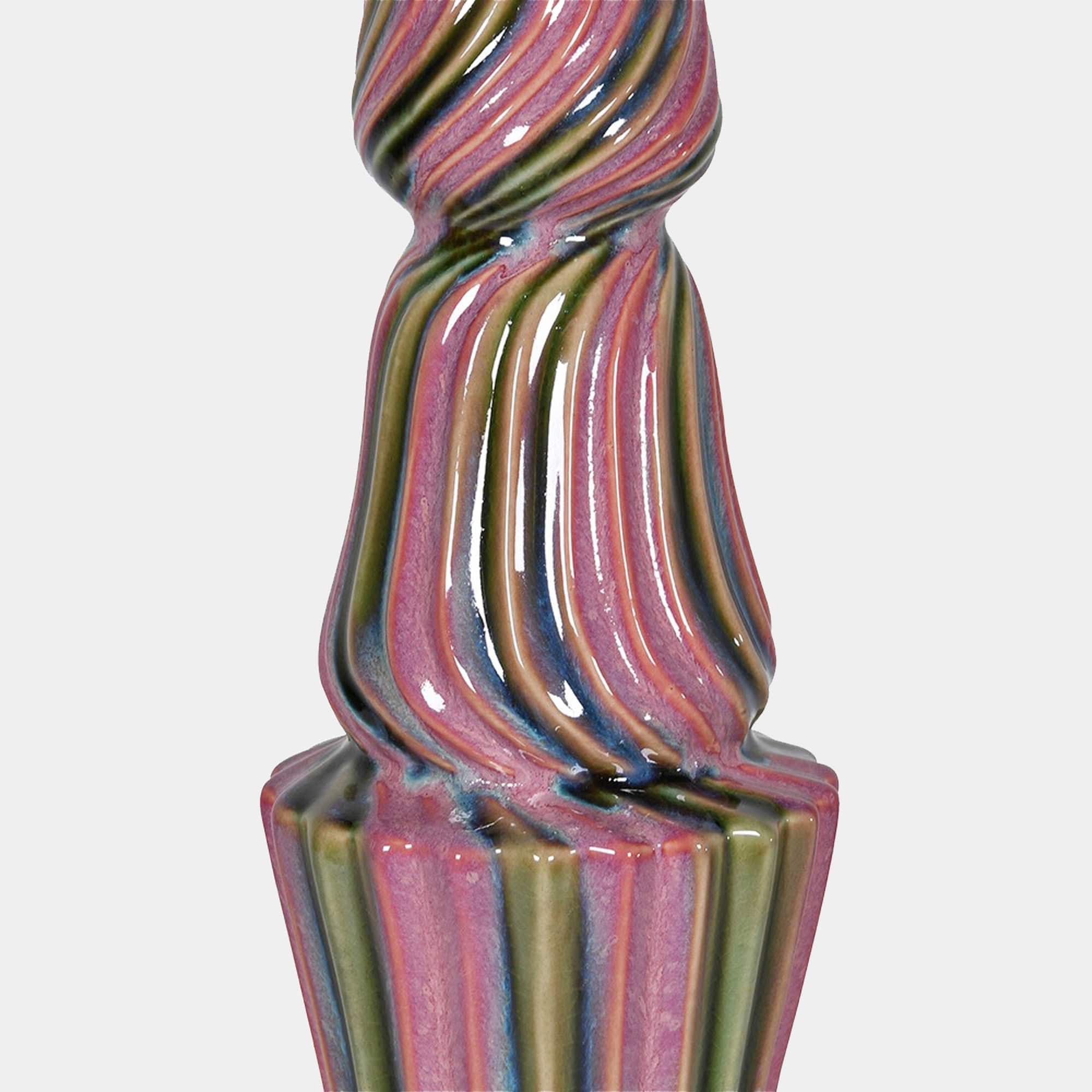 Yosemite - Candle Holder, Pink and Green