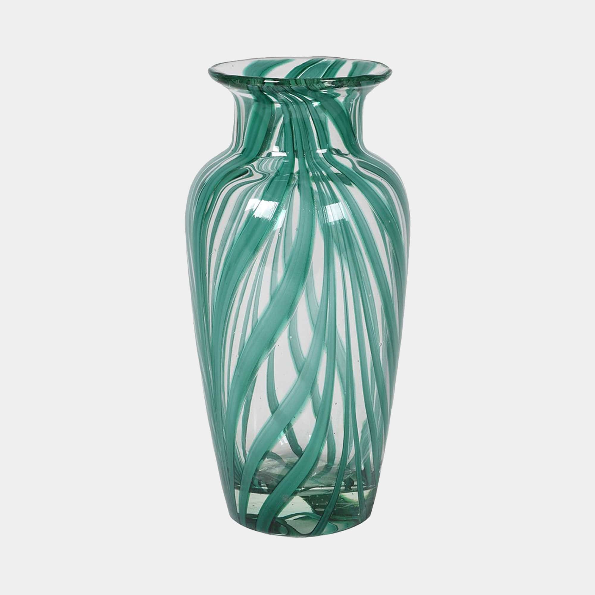 Kingfisher - Green Swirl Glass Vase