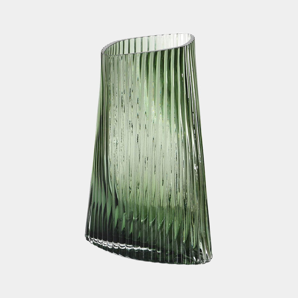 Twist - Vase, Ribbed Green