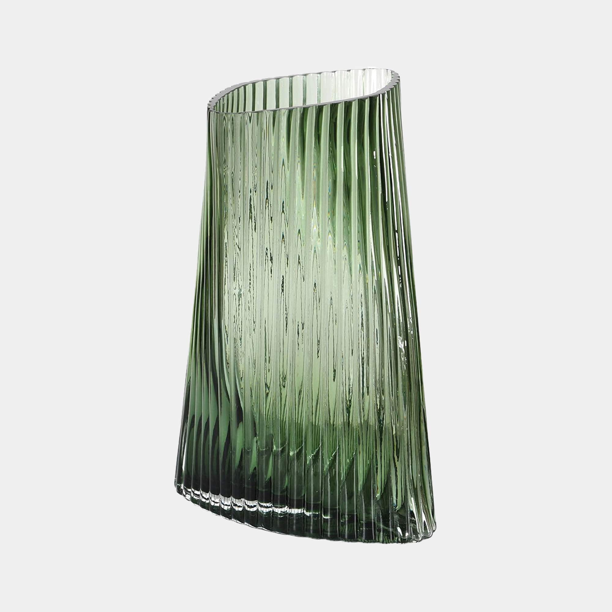 Twist - Vase, Ribbed Green