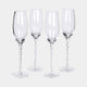 Twisted Stem - Champagne Glasses, Set of 4