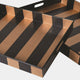 Regency - Gold and Black Stripe Trays, Set of 2