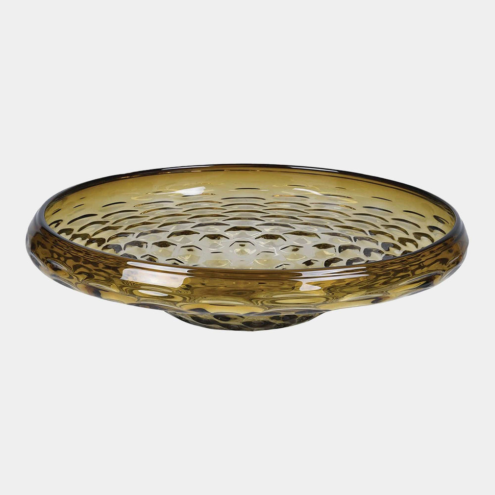 Amber Beehive - Glass Bowl