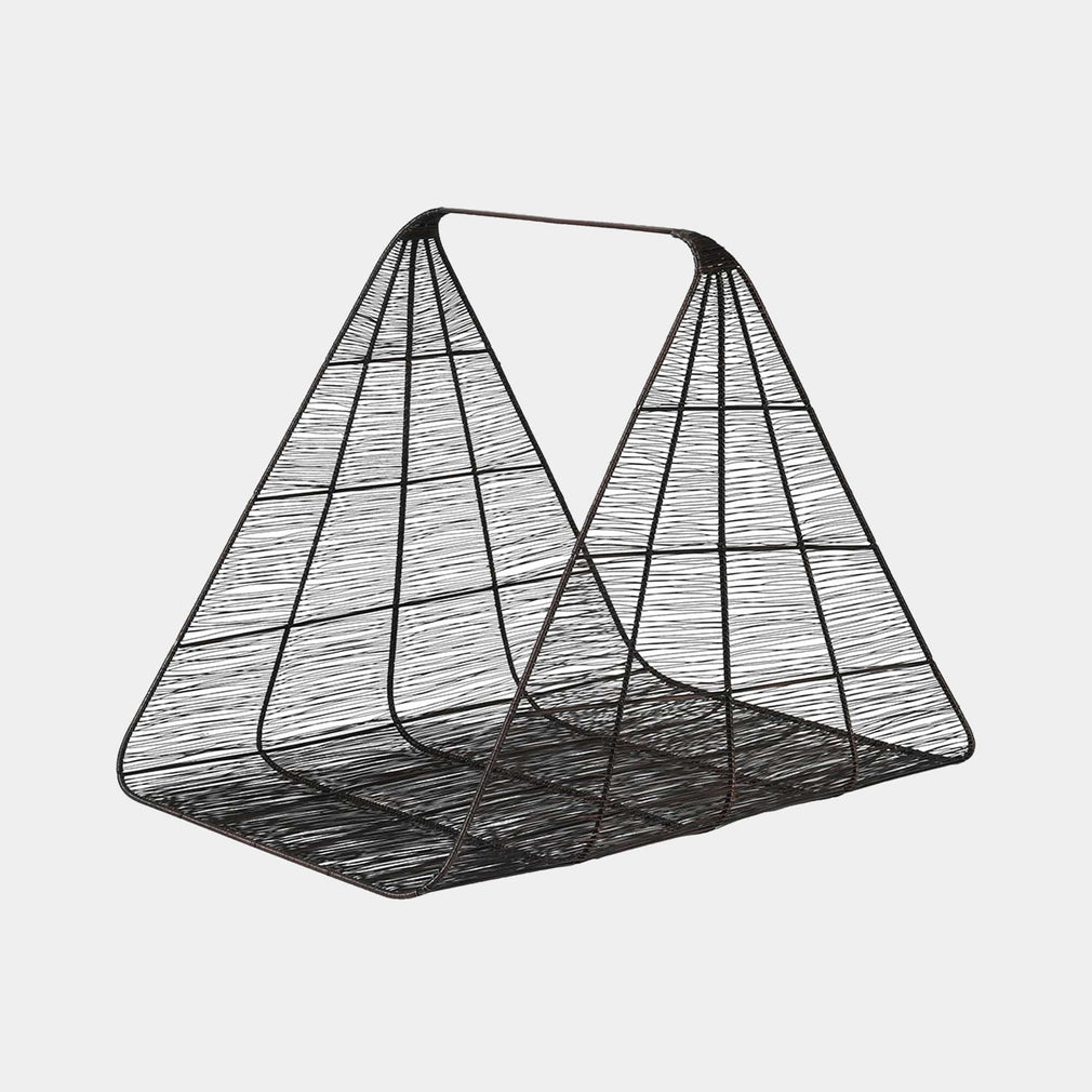 Canasta - Antique Bronze Mesh Log Basket