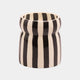 Cabana - Striped Candle, Lava Stone
