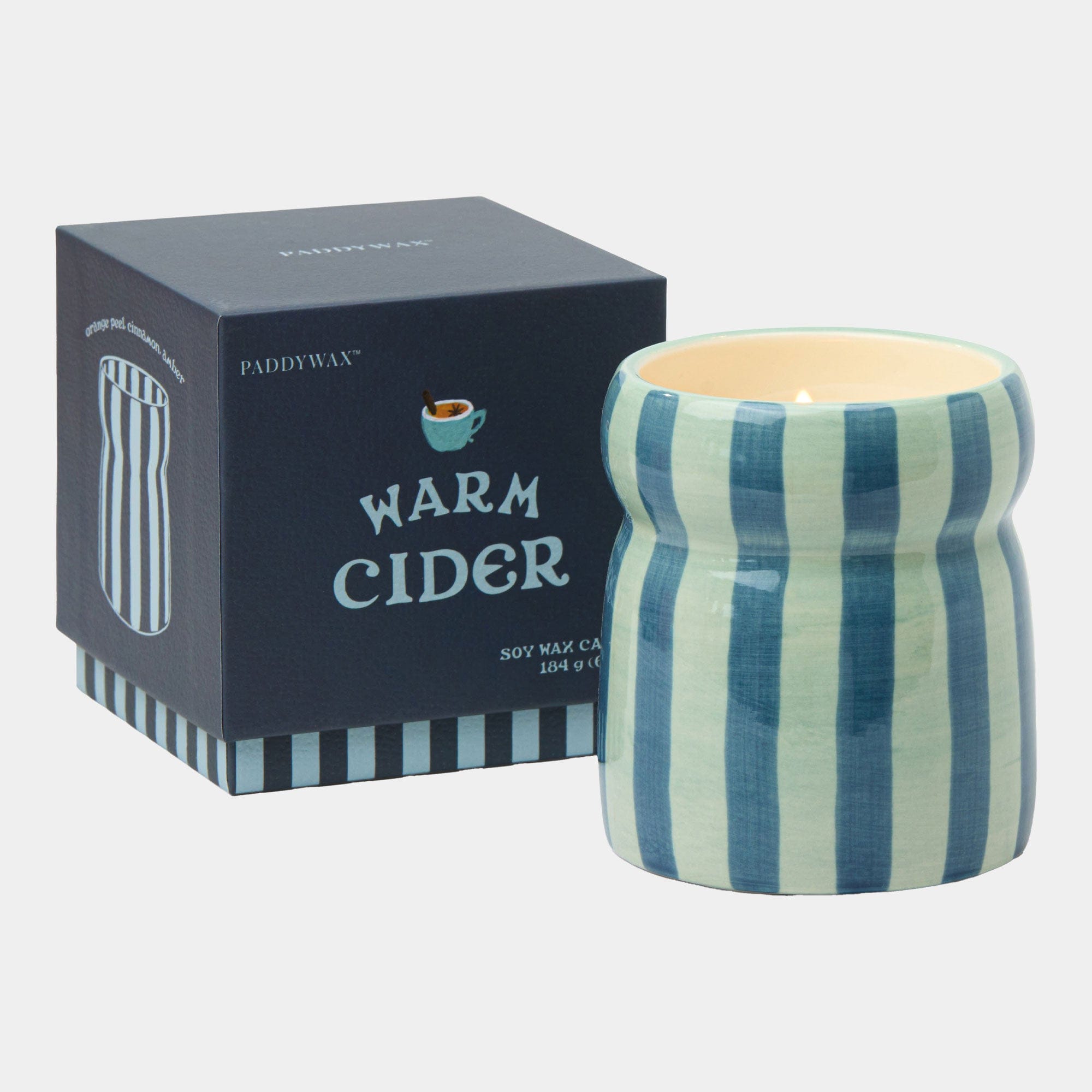 Cabana - Striped Candle, Warm Cider