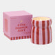 Cabana - Striped Candle, Pink Peppermint